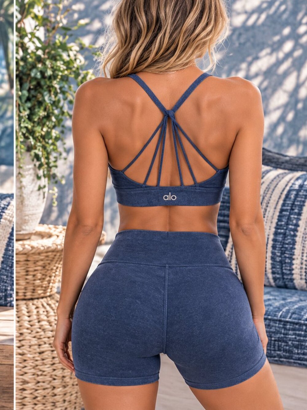 Alo Yoga $60 Sunny Strappy Sports Bra *no pads* Medium